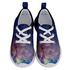 Lagoon Nebula Interstellar Cloud Pastel Pink, Turquoise And Yellow Stars Running Shoes by genx