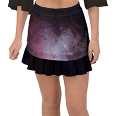 Eagle Nebula Wine Pink And Purple Pastel Stars Astronomy Fishtail Mini Chiffon Skirt by genx