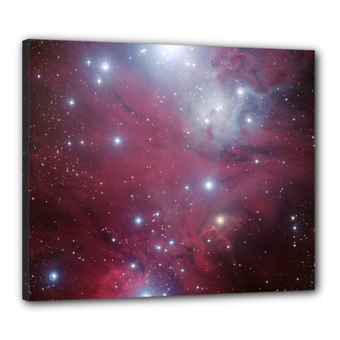 Christmas Tree Cluster Red Stars Nebula Constellation Astronomy Canvas 24  X 20  (stretched) by genx