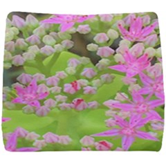Hot Pink Succulent Sedum With Fleshy Green Leaves Seat Cushion by myrubiogarden