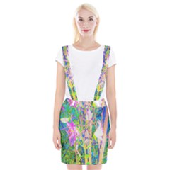 Abstract Oriental Lilies In My Rubio Garden Braces Suspender Skirt by myrubiogarden