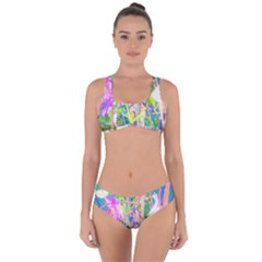 Abstract Oriental Lilies In My Rubio Garden Criss Cross Bikini Set by myrubiogarden