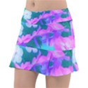 Pink, Green, Blue And White Garden Phlox Flowers Tennis Skirt View1