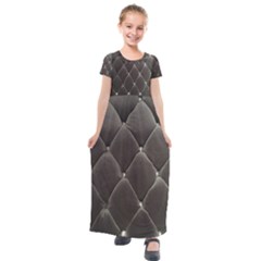 Wordsworth Grey Diamonds Kids  Short Sleeve Maxi Dress by DeneWestUK