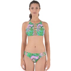Invincibelle Spirit Hot Pink Hydrangeas On Aqua Green Perfectly Cut Out Bikini Set by myrubiogarden