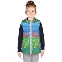Our Town My Town Kid s Hooded Puffer Vest by arwwearableart