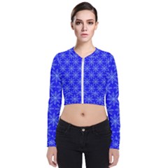 Snowflake Digital Paper Zip Up Bomber Jacket by Wegoenart