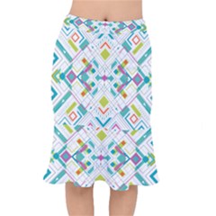 Graphic Design Geometry Shape Pattern Geometric Mermaid Skirt by Wegoenart