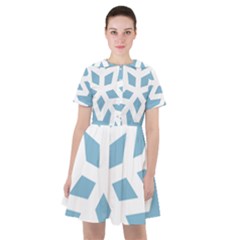 Snowflake Snow Flake White Winter Sailor Dress by Simbadda