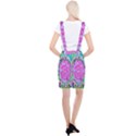 Groovy Pink, Blue And Green Abstract Liquid Art Braces Suspender Skirt View2