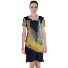 Cosmicchristmastree Short Sleeve Nightdress by chellerayartisans