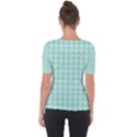 Mint Triangle shape pattern Shoulder Cut Out Short Sleeve Top View2