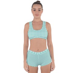 Mint Triangle Shape Pattern Racerback Boyleg Bikini Set by picsaspassion