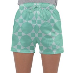 Mint Star Pattern Sleepwear Shorts by picsaspassion
