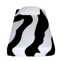 Zebra Horse Pattern Black And White Fitted Sheet (single Size) by picsaspassion