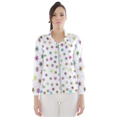 Snowflakes Snow Winter Ice Cold Windbreaker (women) by Wegoenart