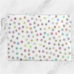 Snowflakes Snow Winter Ice Cold Canvas Cosmetic Bag (xxl) by Wegoenart