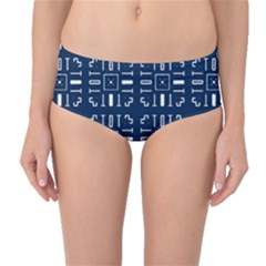 Pattern Background Abstract Design Mid-waist Bikini Bottoms by Wegoenart