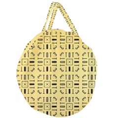Pattern Background Abstract Design Giant Round Zipper Tote by Wegoenart