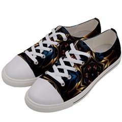 Pattern Texture Copper Teal Design Women s Low Top Canvas Sneakers by Wegoenart