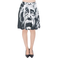 Albert Einstein Street Art Velvet High Waist Skirt by Wegoenart