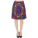 Kaleidoscope Pattern Ornament Velvet High Waist Skirt View1