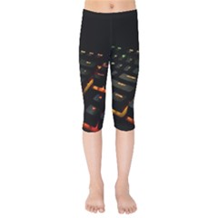 Keyboard Led Technology Kids  Capri Leggings  by Wegoenart