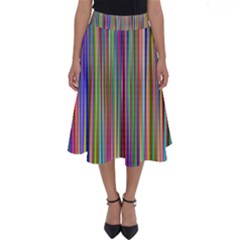 Striped Stripes Abstract Geometric Perfect Length Midi Skirt by Wegoenart