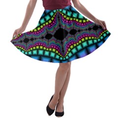 Fractal Art Artwork Digital Art A-line Skater Skirt by Wegoenart
