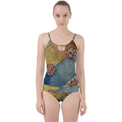 Background Cubism Circle Shape Cut Out Top Tankini Set by Wegoenart