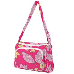 Autumn Dried Leaves Dry Nature Front Pocket Crossbody Bag by Wegoenart