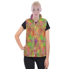 Easter Egg Colorful Texture Women s Button Up Vest by Wegoenart