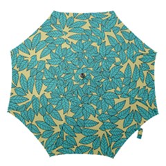 Leaves Dried Leaves Stamping Hook Handle Umbrellas (small) by Wegoenart