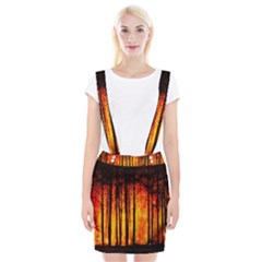 Forest Fire Forest Climate Change Braces Suspender Skirt by Wegoenart