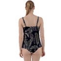 Jungle Leaves Tropical Pattern Twist Front Tankini Set View2