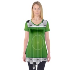 Background Sports Soccer Football Short Sleeve Tunic  by Wegoenart