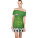 Background Sports Soccer Football Off Shoulder Chiffon Dress View1