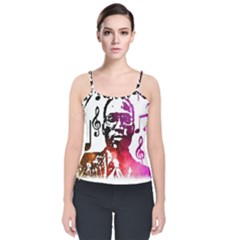  Velvet Spaghetti Strap Top by mgfiretestedshop