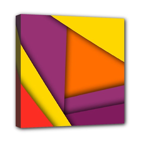 Background Abstract Mini Canvas 8  X 8  (stretched) by Wegoenart