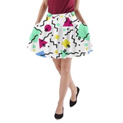 Background Abstract Art A-line Pocket Skirt by Wegoenart