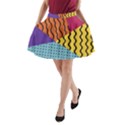 Background Abstract Memphis A-Line Pocket Skirt View1