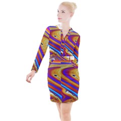 Abstract Architecture Background Button Long Sleeve Dress by Wegoenart