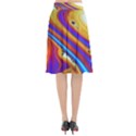 Abstract Architecture Background Flared Midi Skirt View2