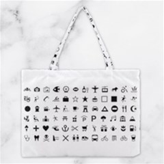 Icons Set Symbols Collection Medium Tote Bag by Wegoenart
