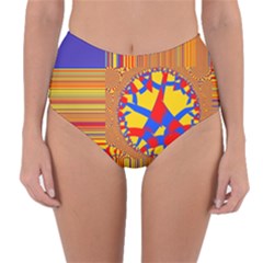 Graphic Design Graphic Design Reversible High-waist Bikini Bottoms by Wegoenart