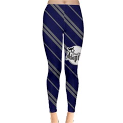 Blue-silver Striped Leggings by TransfiguringAdoptionStore
