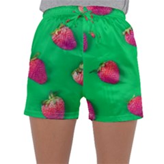 Strawberry Green Sleepwear Shorts by WensdaiAmbrose