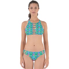 Garden Quilt Painting With Hydrangea And Blues Perfectly Cut Out Bikini Set by myrubiogarden