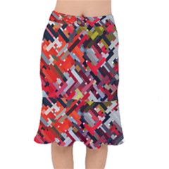 Maze Mazes Fabric Fabrics Color Mermaid Skirt by Pakrebo