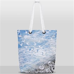 Coast Beach Shell Conch Water Full Print Rope Handle Tote (small) by Pakrebo